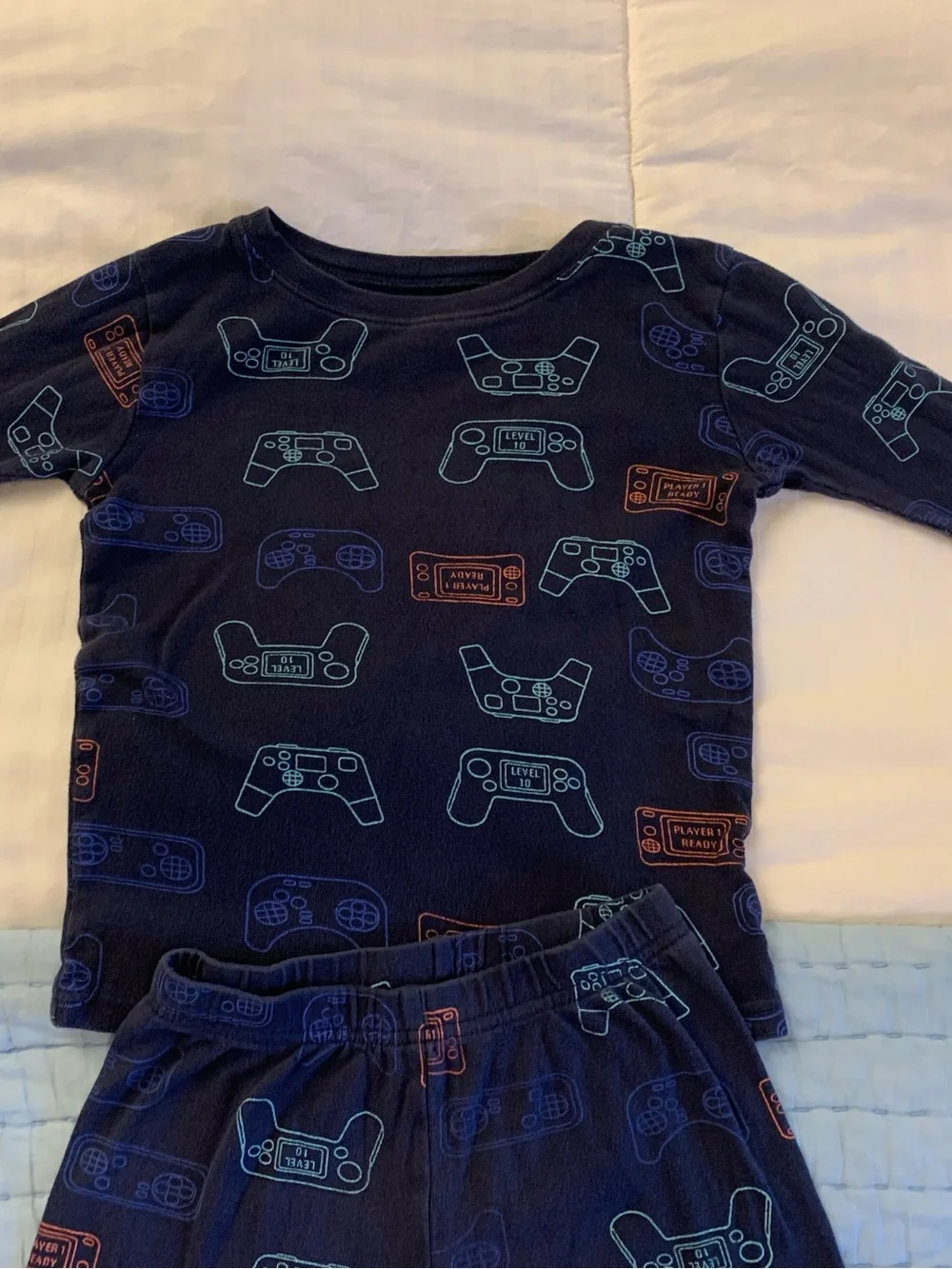 Carter's Navy Kids Pajama Set with Gaming Controller Prints